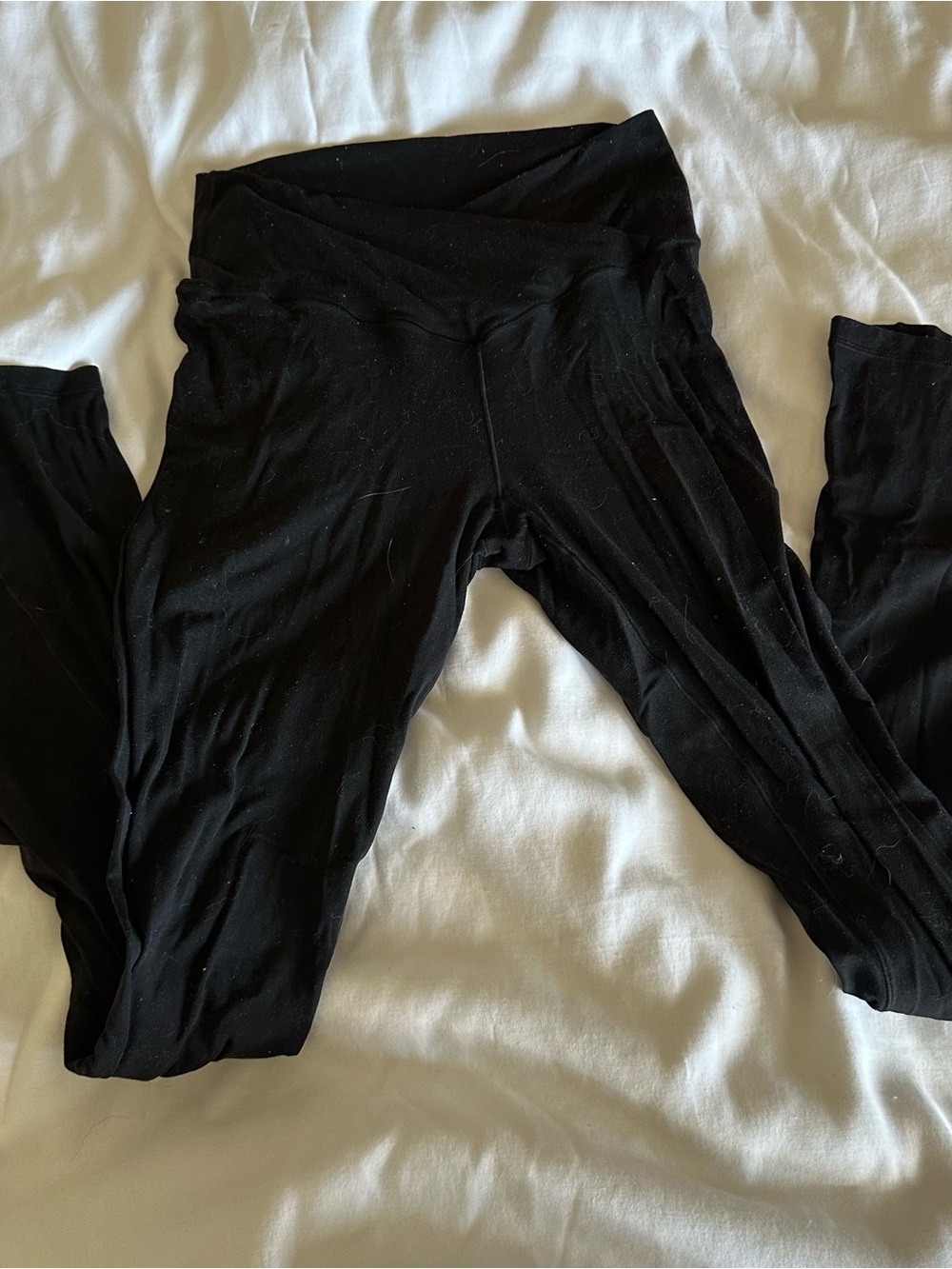 Black Crossover Flare Leggings